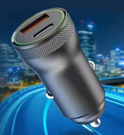 Car Charger For Quick Smartphone Power-Up Black ABS Material