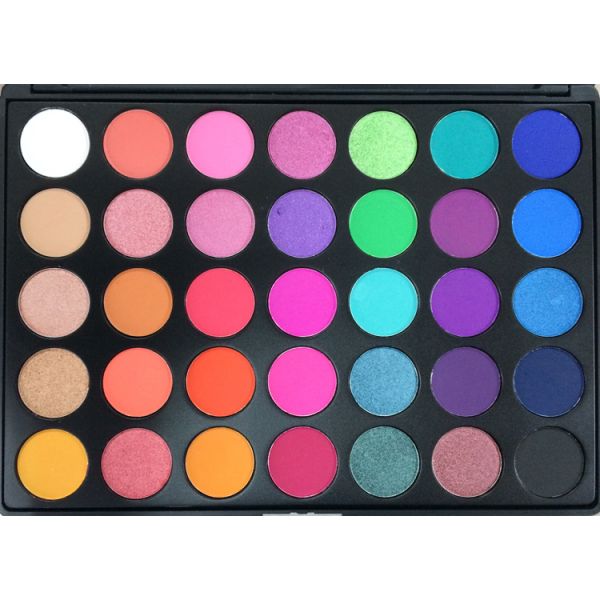 Creative Fashion Eye Makeup Eyeshadow Platte With 35 Bright Colors For Private Label