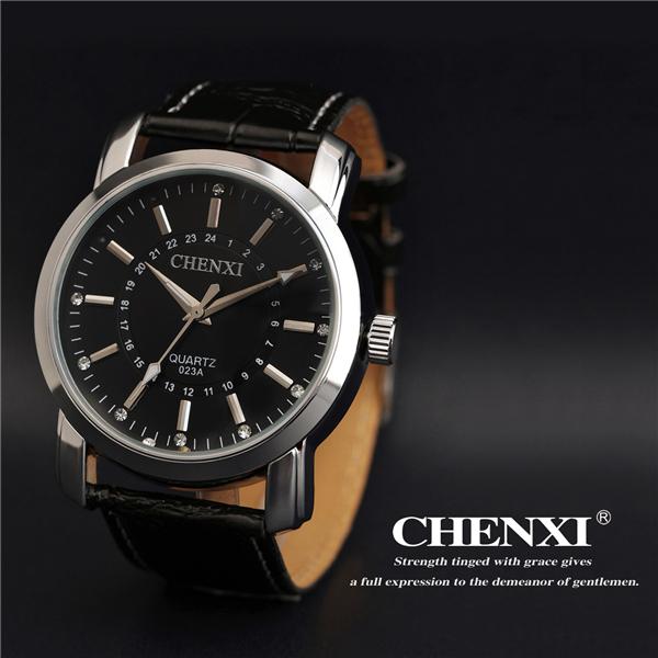 2015 L023A Colorful Dial Watch Very Cheap Watches Made in China PU Leather Watch Stainless Steel Caseback Quartz Watch