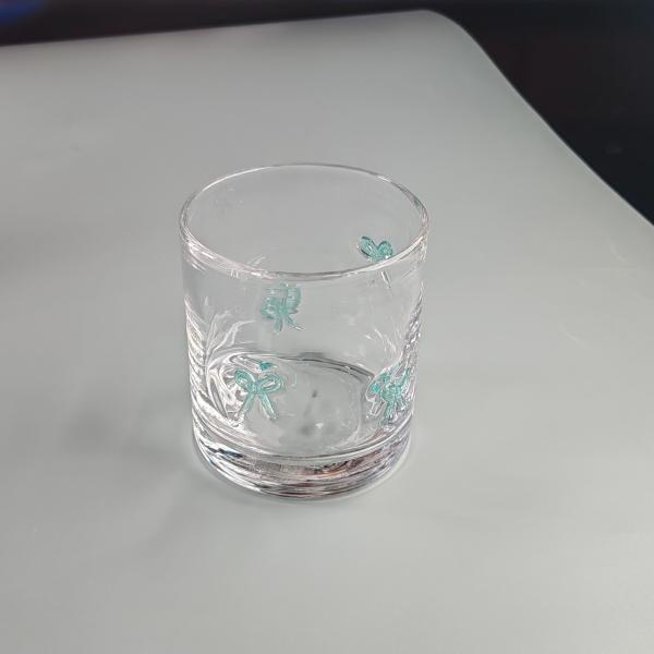 14oz Valentine's Decorative DOF Glass Bowknot Water Tumbler Glasses Mexico Icon Rock Glass Cup for Wedding Party Gift