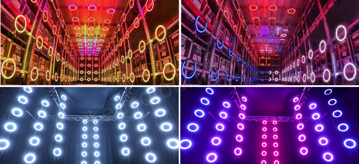 DMX512 Control RGB RGBW Pixel LED Ring Light for Outdoor Events Decoration