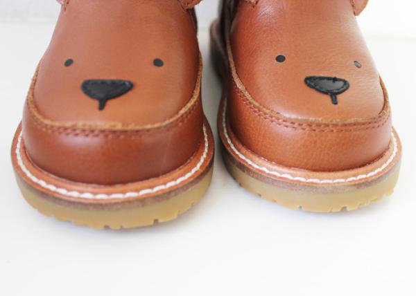 Real Leather Kids Leather Boots Wear Resistant Rubber Outsole For 4 - 6years