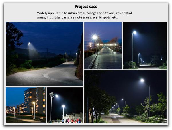 180lm/W 3030smd 80w All in One Solar Street Light avec panneau solaire et pilote LED