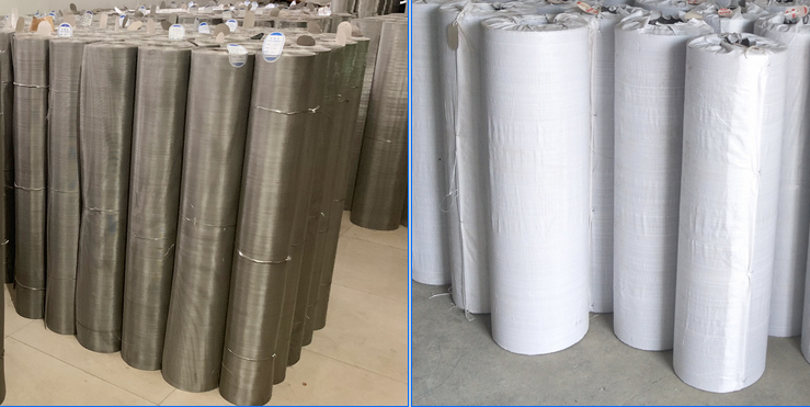 Roll Square Hole 0.04mm 100x0.5m Stainless Steel Woven Wire Mesh