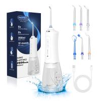 Irrigador de cuidados orais Flosser de água dental 5 modos Branqueamento de dentes recarregável 5 bico de água jato tanque Dentista