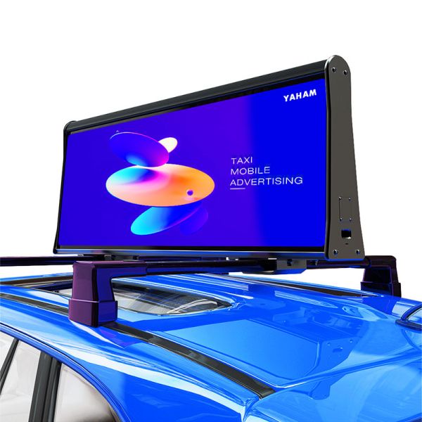 P2.5 Taxi Roof LED Display Outdoor RGB Full Color Double Sided Taxi Roof Advertising