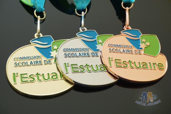 Zinc Alloy Award Coins Medallions Personized Color Filled Smooth Back