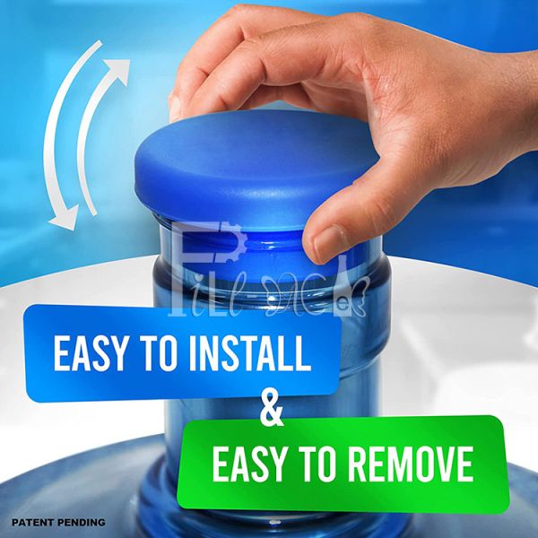 Reusable 5 Gallon Water Silicone Caps Top No Splash Lid Cover For Bottle