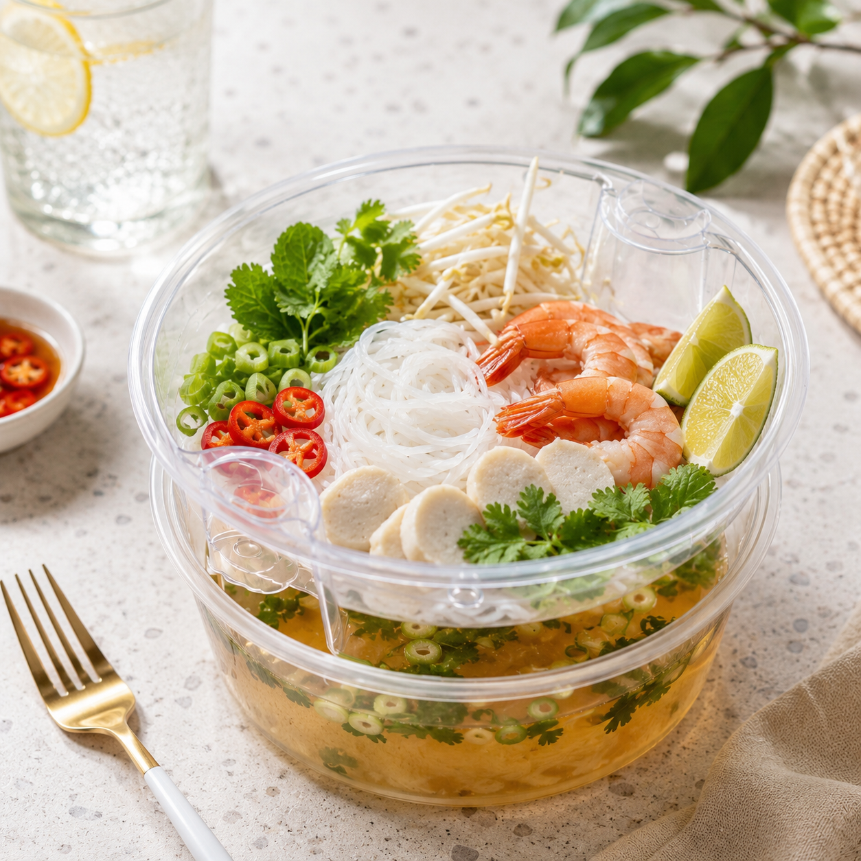 140mm Clear Round Inner Tray Insert with Dual Positioning Supports