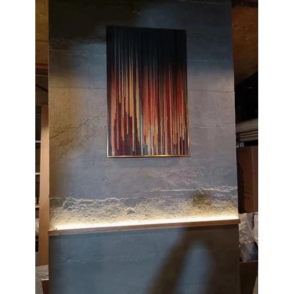 Ultra Thin Veneer Rammed Earth Wall Panels Modern Smooth Flexible Natural Slate