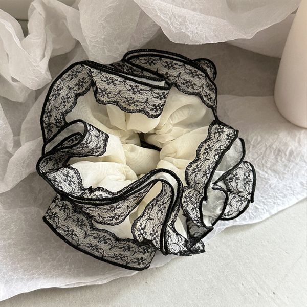 Heavy Industry Design Organza Lace Hair-Band Scrunchies Hair Accessories