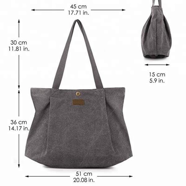 Casual One Strap Tote Bag Zipper Closure Medium Size Sturdy Fashionable
