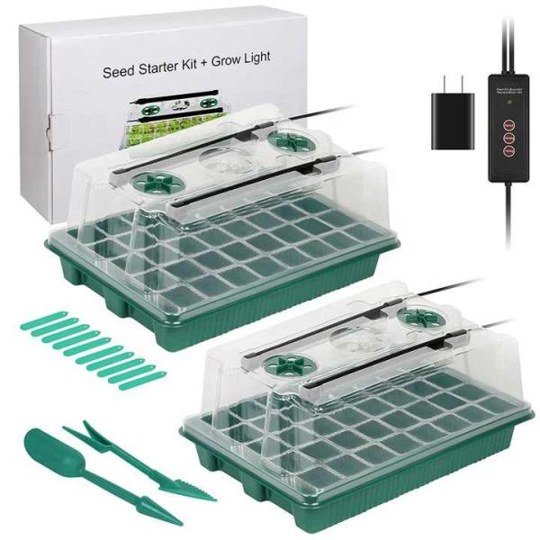 40 Cell Seedling Starter Trays For Seed Germination , Garden Supplies Plant Growing Nursery Kits