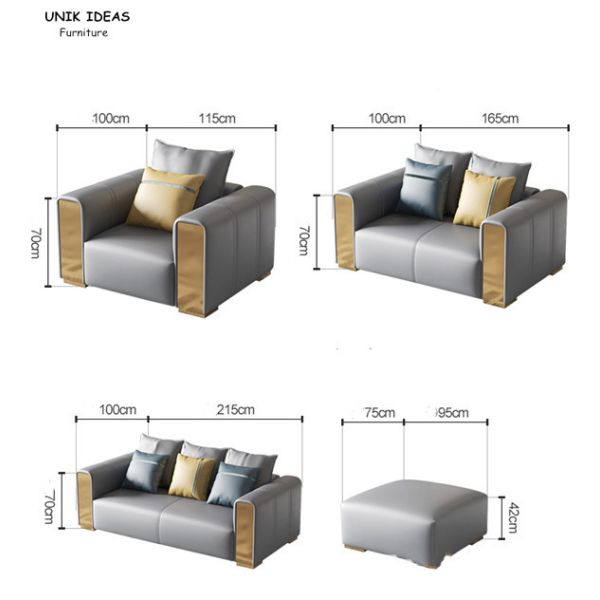 Роскошные кожаные современные кресла соф живущей комнаты секционные с Recliners Брауном