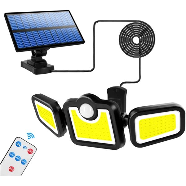 6500K 1.8W Outdoor LED Solar Lamp 270 Wide Angle 3.7V 2400mah