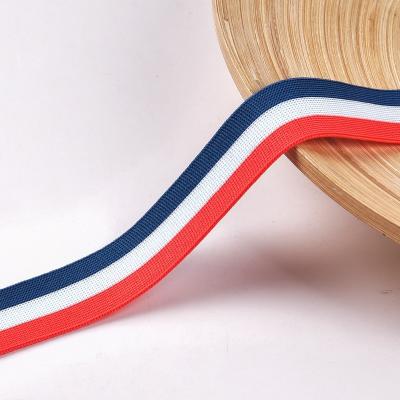 Webbing 20mm elástico metálico do jacquard do poliéster