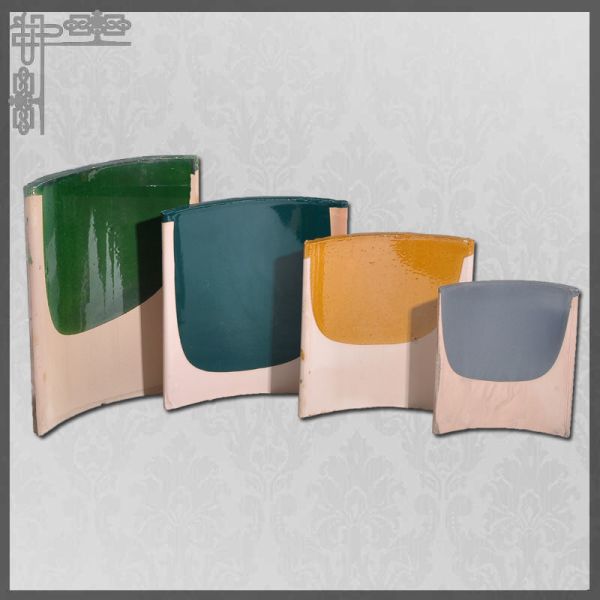 Покрашенные керамические китайские застекленные черепицы газебо украшения черепиц азиатские деревянные