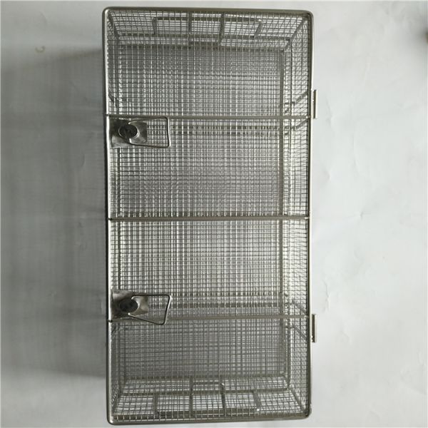 Square Round Wire Mesh Baskets Stainless Steel For Sterilizing Cleaning Part