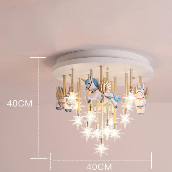 Nnicorn Shape Led Cute Bedroom Lights For Girls Baby Room Light For Kids Room Chandelier(WH-MA-137)