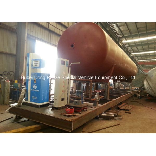 50000L LPG Gas Tank Skid Mounted , Propane Gas Tank For Mobile Gas Refilling