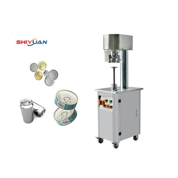 Semi Automatic Manual Beer Tin Pop Cans Sealing Machine 750W 23cans/Min