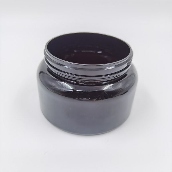 Black Hair Mask Body Scrub Cream PET Plastic Jar 130ml 500ml