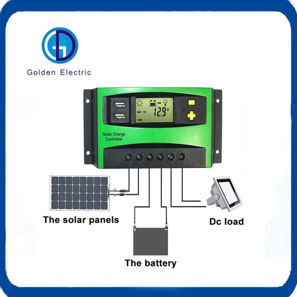 12V/24V 10A/20A/30A/40A/50A/60A Controlador de carregador solar PWM com sistema de energia solar