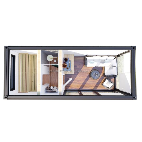 Ventanas de aleación de aluminio y aislante Sala prefabricada de 20 pies Sala de sol europea para aislamiento de hoteles