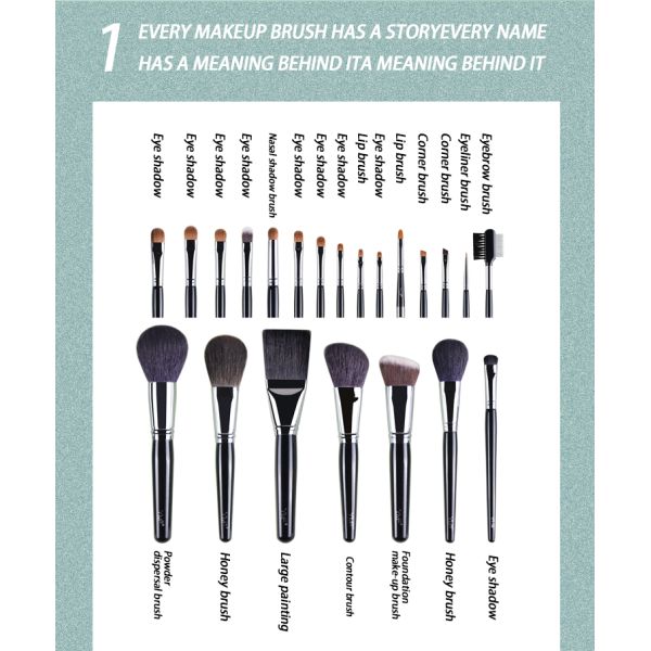 Copper Tube 22pcs Luxury Makeup Brush Set Face Makeup Brush Set