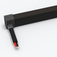Entrada de cable de fondo de tapa de extremo de neón negro de luz de neón de silicona para luz LED