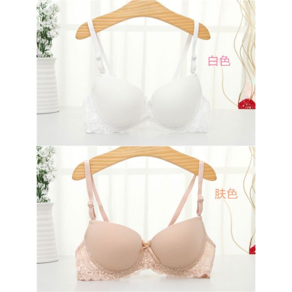 Wholesale Smooth Lace Bra Japanese Girls Underwear Thin AB Cup Small Breasts Gathered Sexy Ladies Bra Summer