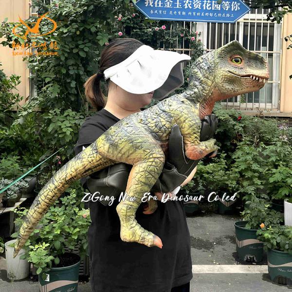 Green T-rex Baby Dinosaur Hand Puppet for Stage Show and Garden