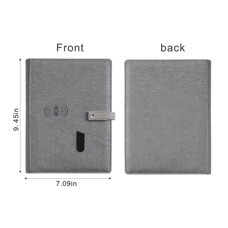 Premium USB Power Bank Notebook Loose Leaf Binder Business Gift Customizable