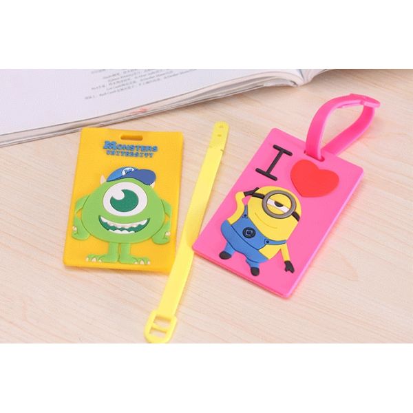 Fashion Custom 3D soft silicone luggage name tag/ rubber bag label tag/ pvc luggage tag