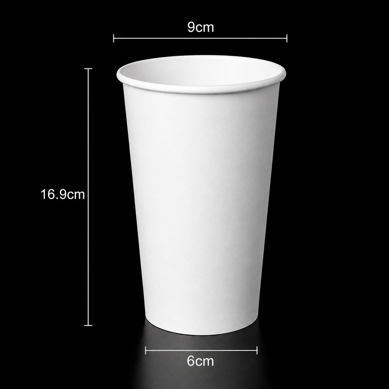 Custom Printed Paper Single Wall Takeaway Cups 90mm 22oz For Extra Large Drinks
