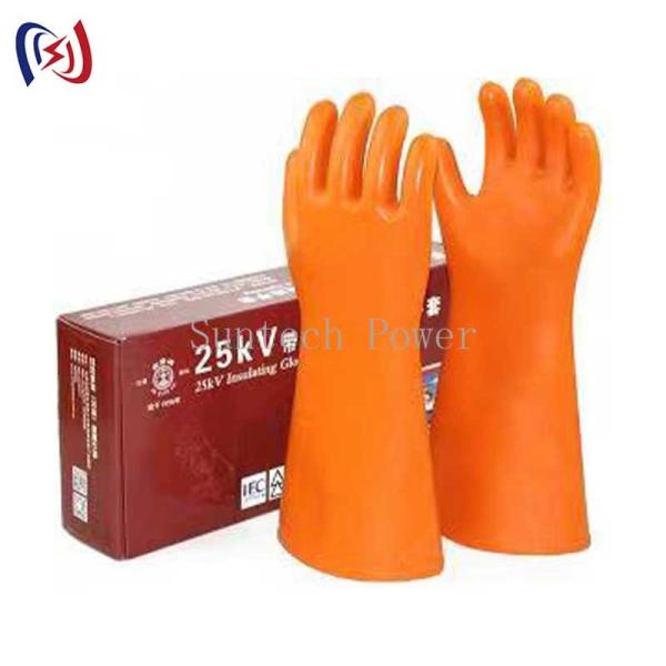 Gants isolants à manchette droite Gants électriques isolants en caoutchouc latex