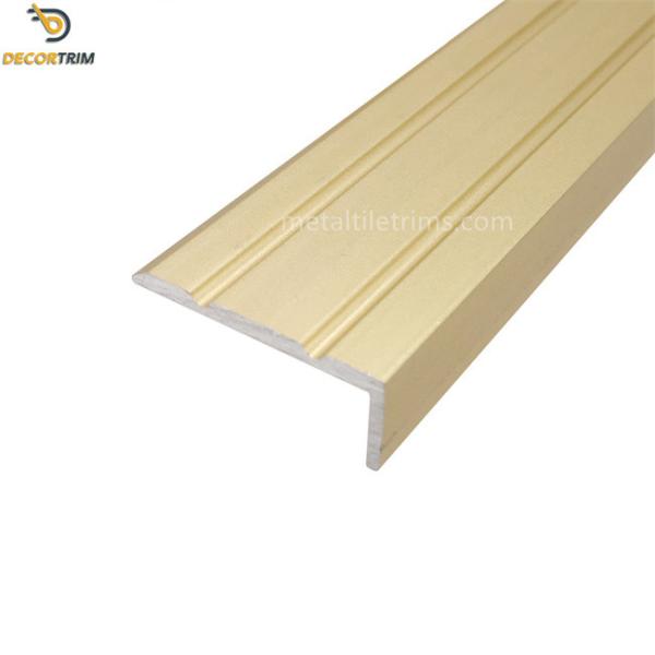 Decorative Stair Nosing Tile Trim Anodized Matt Gold 25mm X 10mm Size