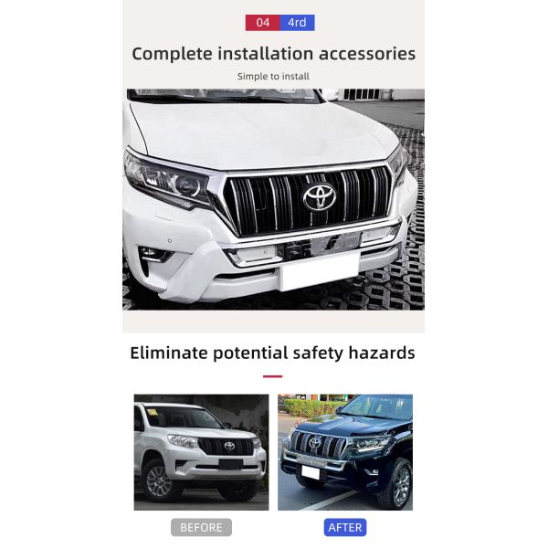 Defense Against Off Road Toyota Prado Front Bumper Angled Designs