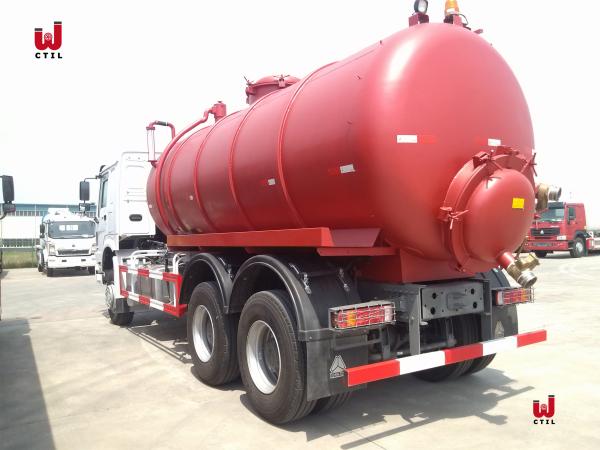 Caminhão jorrando de limpeza do esgoto cúbico do petroleiro 35 da água de esgoto de Sinotruk