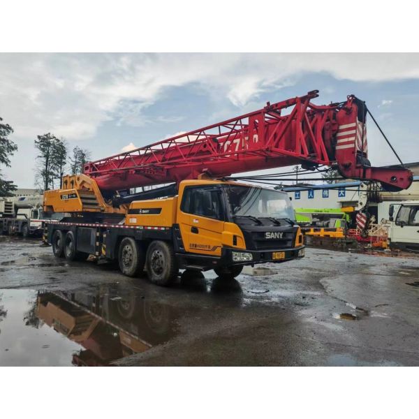 Servicio post-venta 2013 Stc750s grúa de camión de 75 t grúa móvil usada grúa hidráulica naranja