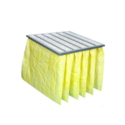 Galvanized Steel Frame F6 Pocket Bag Filter For Low Resistance Filtration In Pharmaceutical Industry