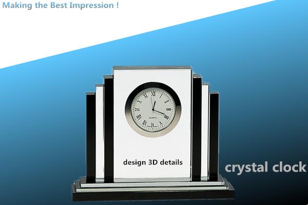 crystal clock/ clock/CRYSTAL AWARD