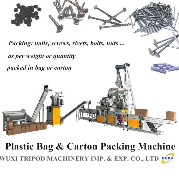 Plastic Bag & Carton Packing Machine for Nail, Screw, Rivet, Bolt, Nut and Other Hardware/Workpiece/Spare Parts