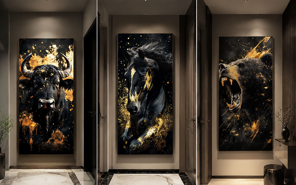3D Printed Art Feature Wall Panel HD Texture Entrance Hallway Decoration