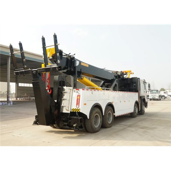 Heavy Duty Wrecker Tow Truck 8x4 12 Wheels 371hp 50tons 50T For Road Rescue