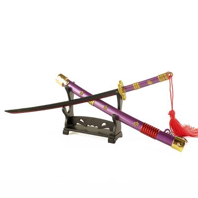 Purple One Piece Zoro Sword Keychain Enma Zinc Alloy 100% Custom