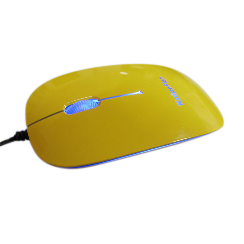Long Life Time 800DPI Kolor Fish Wired Or Wireless Mouse With Transparent Shell