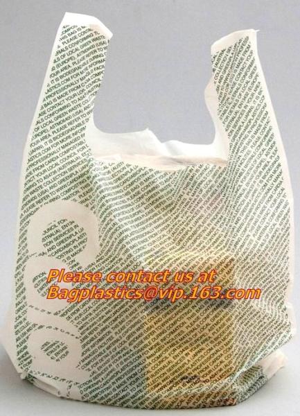 100 Compostable Biodegradable Shopping Bags - T-Shirt Style Carry Bags for Trash Or Grocery - Super Strong Holds 25 Poun