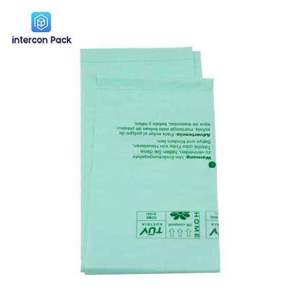 Intercon Pack Plastic Packaging Bag Biodegradable Cornstarch Carrier Bags