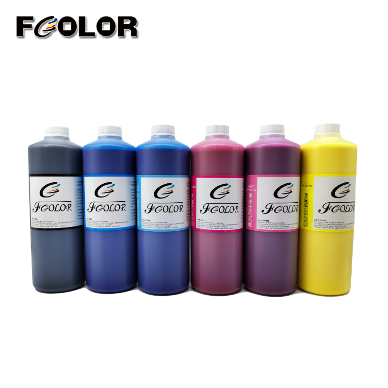FCOLOR Factory Price Pigment Ink for Epson C3510 C6050A C6050P C6550A C6550P C7510G Label Printer Pigment Ink Refills